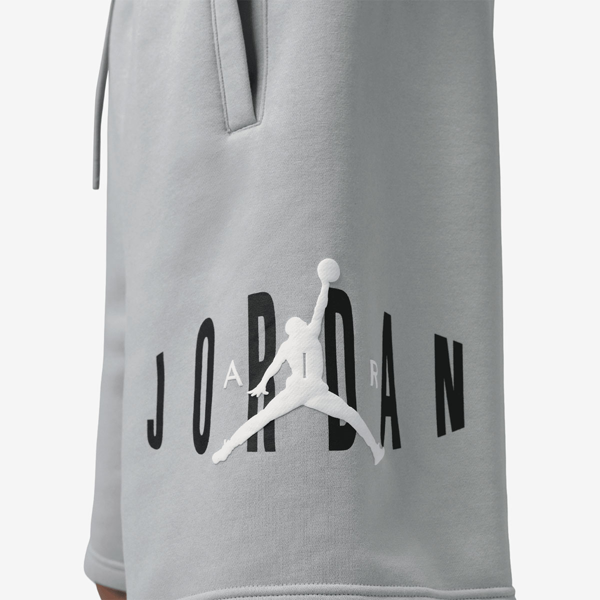 Jordan Brooklyn Stretch Fleece Shorts Grey Black White 2