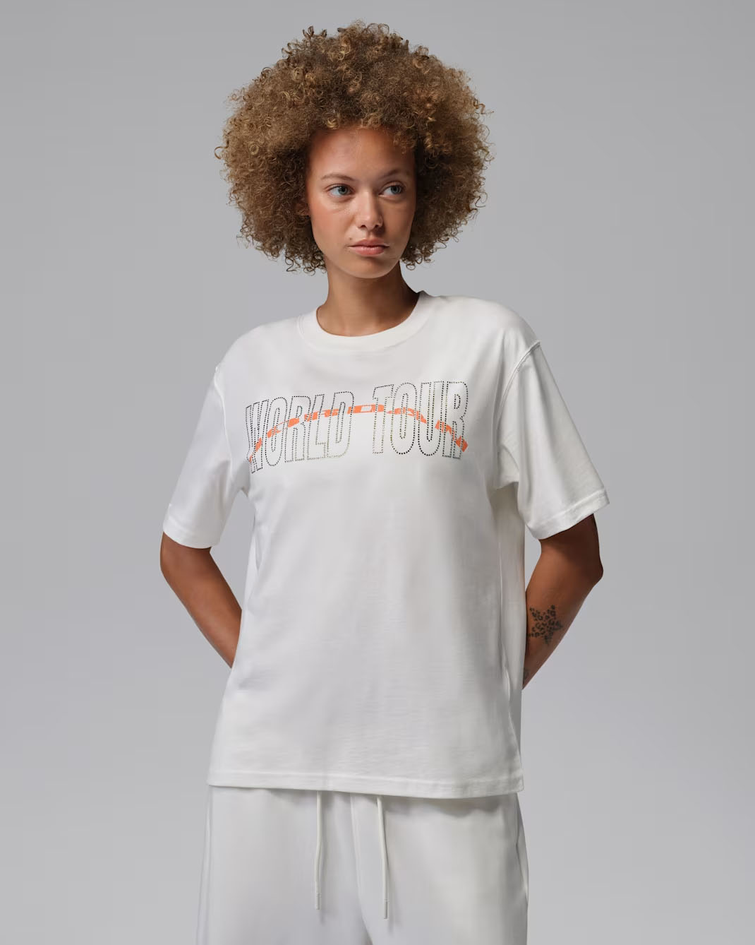 Jordan Brooklyn Women's Girlfriend T-Shirt Sail Multi Color 1