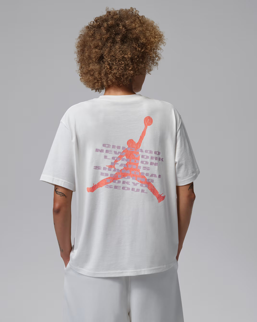 Jordan Brooklyn Women's Girlfriend T-Shirt Sail Multi Color 2