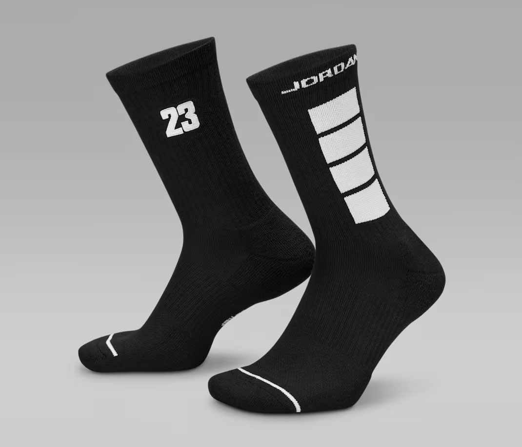 Jordan Everyday Crew Socks Black White
