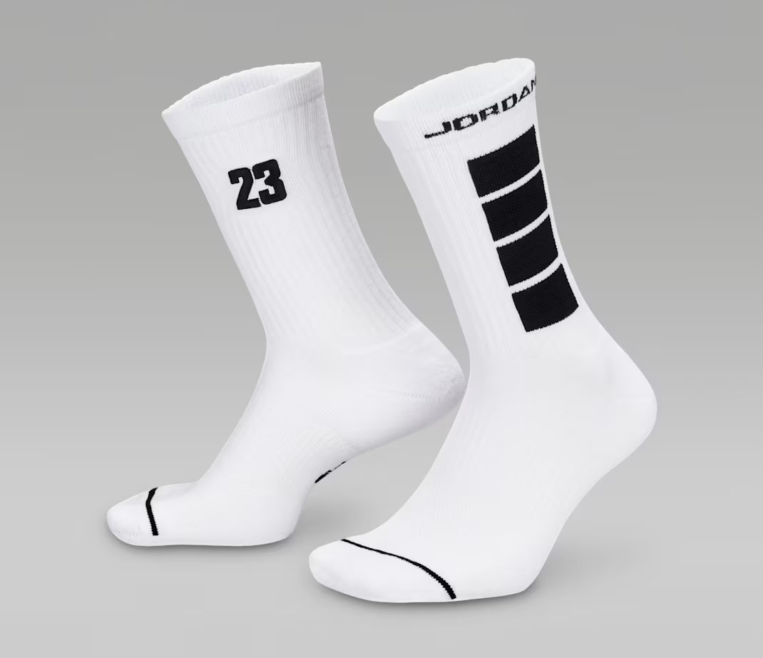 Jordan Everyday Crew Socks White Black