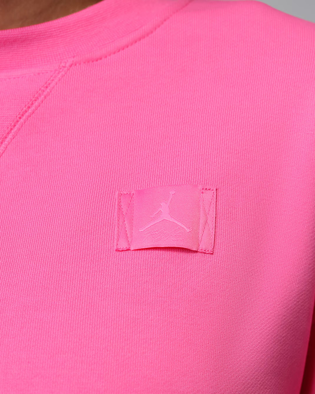 Jordan Flight Fleece Women's Mod-Crop Crew-Neck Sweatshirt Pinksicle 1