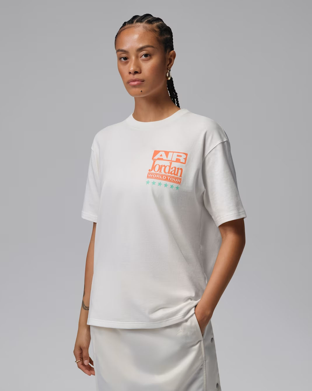 Jordan Flight Women's Girlfriend T-Shirt Sail Orange 1