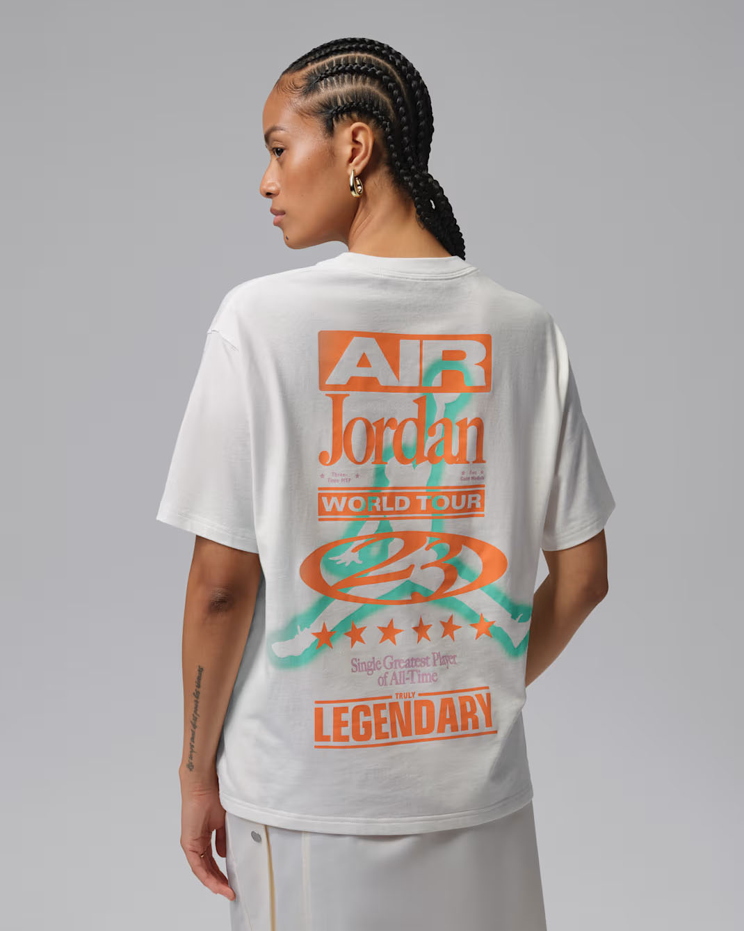 Jordan Flight Women's Girlfriend T-Shirt Sail Orange 2