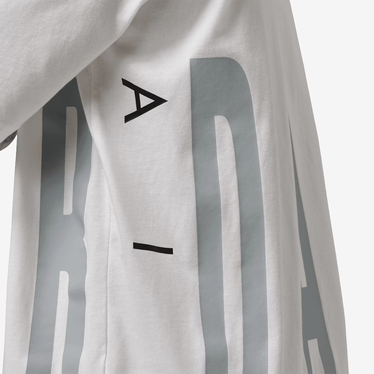 Jordan Oversized Torso Stretch T Shirt White Black White 3