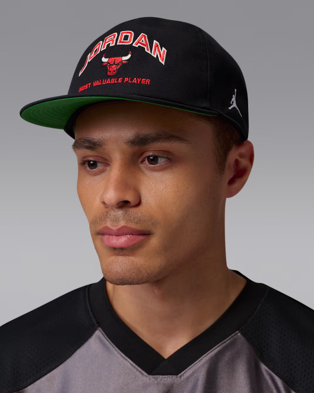 Jordan Pro Chicago Bulls MVP Flat Bill Snapback Hat Black 1