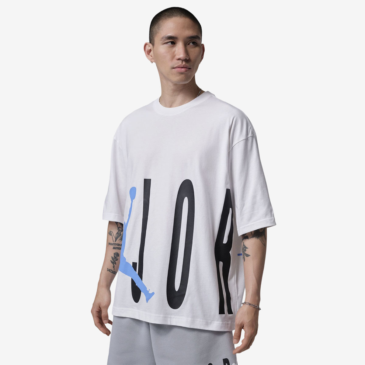 Jordan Torso Stretch Oversized Mens T Shirt White University Blue Black 1