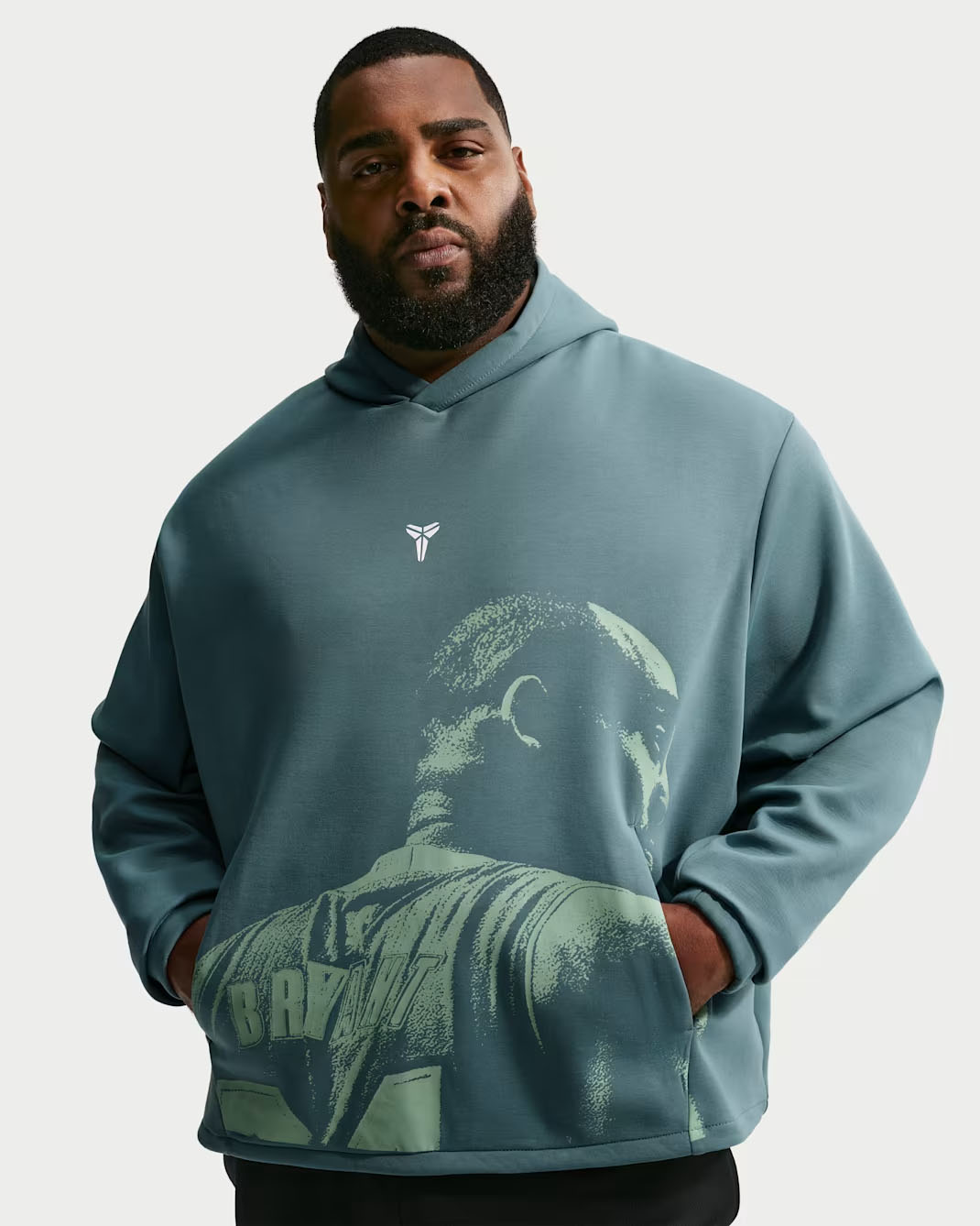 Kobe Men's Dri-FIT Fleece Pullover Basketball Hoodie Mineral Slate