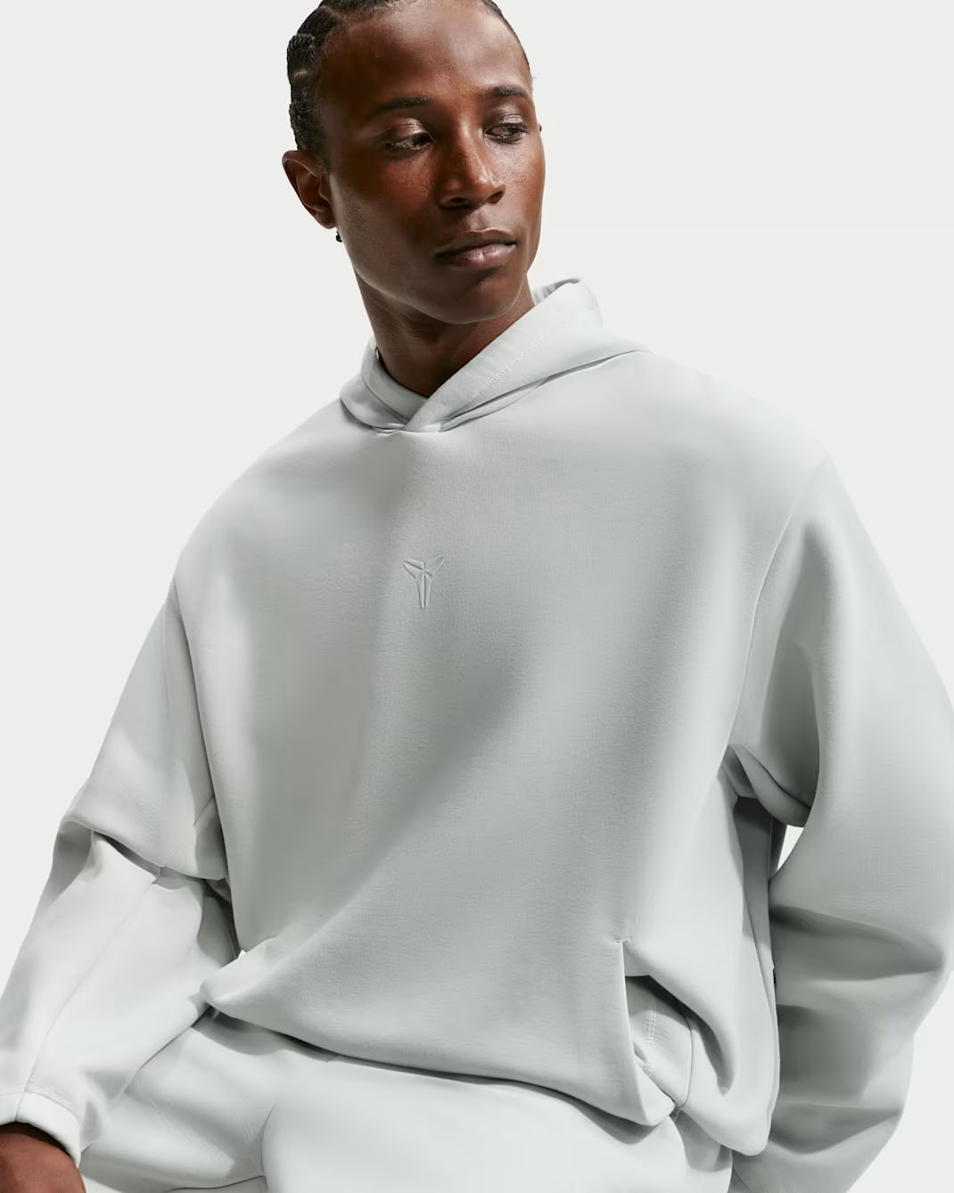 Kobe Men's Nike Dri-FIT Pullover Basketball Hoodie Light Silver 1
