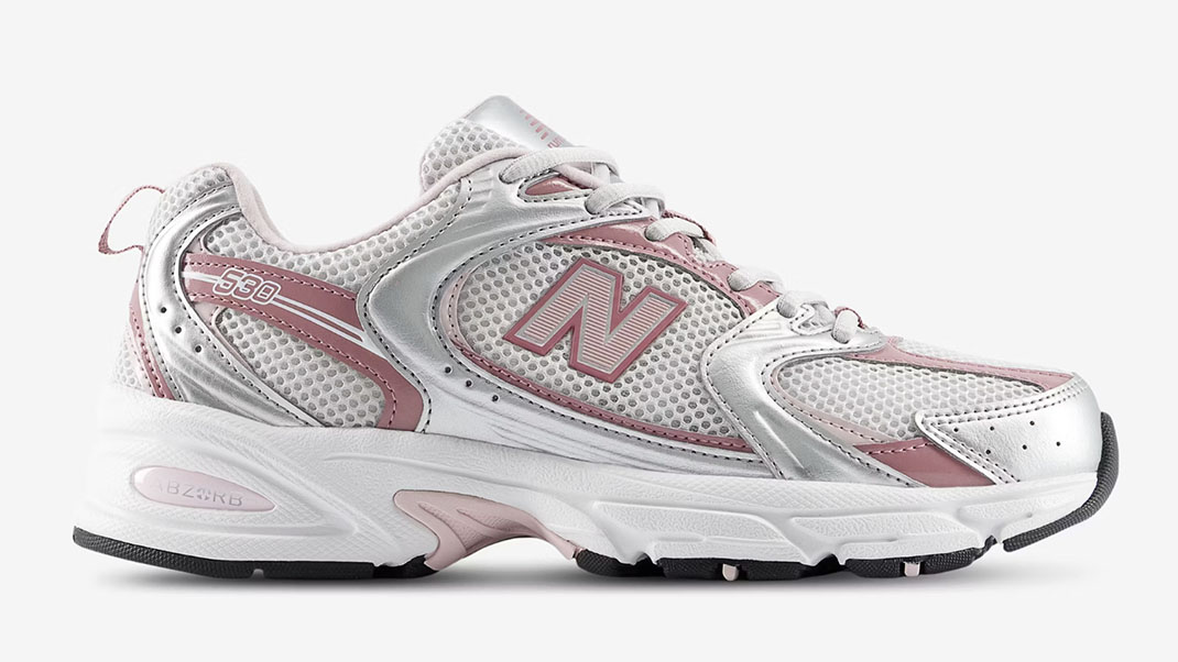 New Balance 530 Silver Metallic Rosewood Womens Sneakers U53022Q