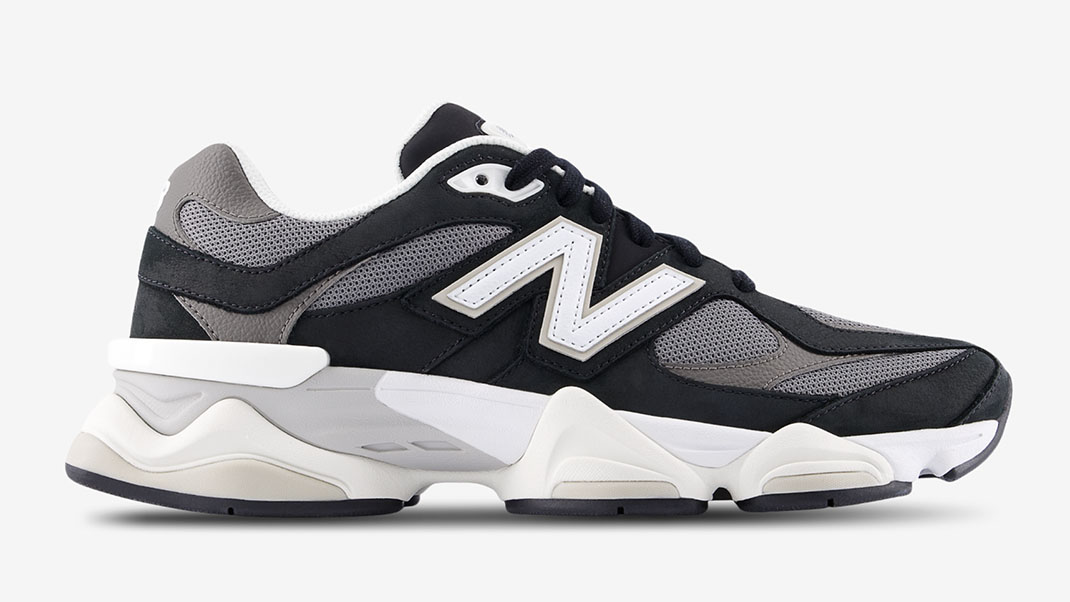 New Balance 9060 Black White Grey Tornado Mens Sneakers