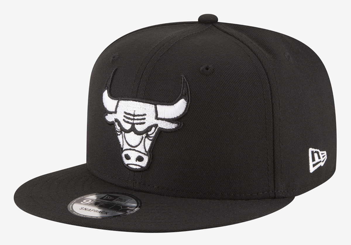 New-Era-Chicago-Bulls-Black-White-9FIFTY-Hat-Snapback-Cap