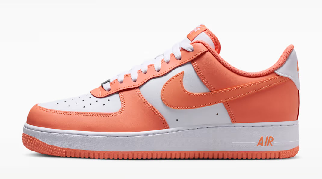 Nike Air Force 1 Low 07 Orange Frost White Mens Sneakers 2