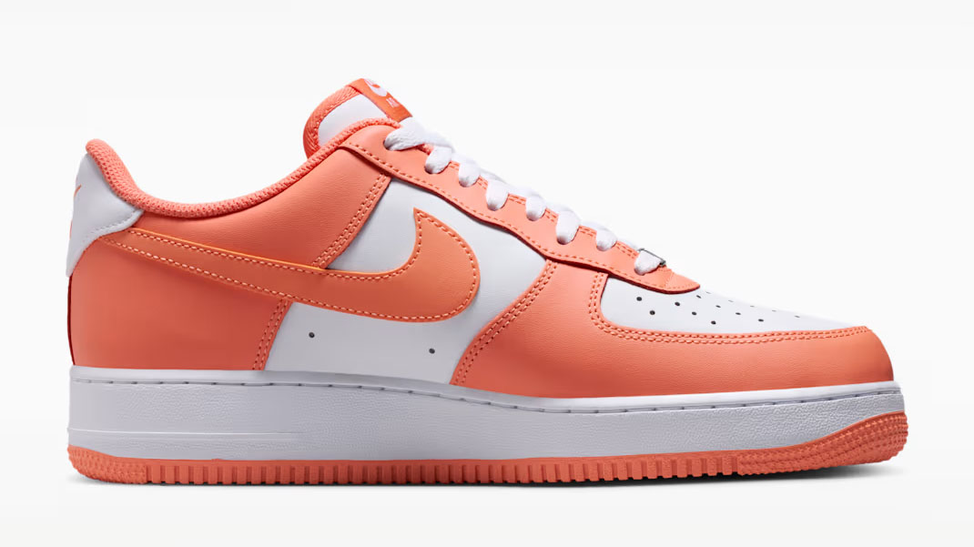 Nike Air Force 1 Low 07 Orange Frost White Mens Sneakers 3