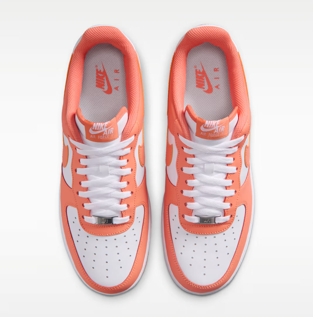 Nike Air Force 1 Low 07 Orange Frost White Mens Sneakers 4