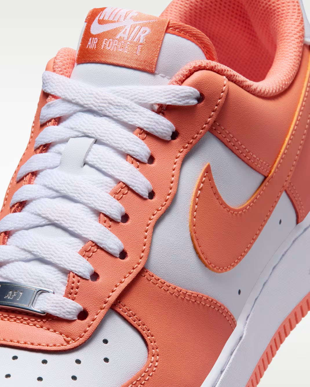 Nike Air Force 1 Low 07 Orange Frost White Mens Sneakers 7