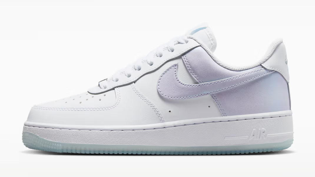 Nike Air Force 1 Low 07 White Blue Tint Metallic Silver Pure Violet