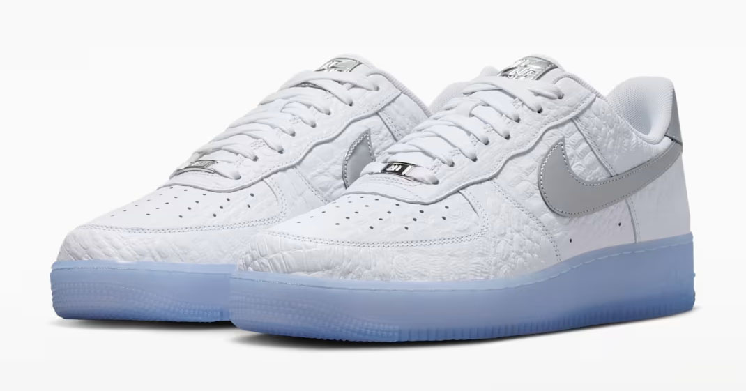 Nike Air Force 1 Low 07 White Blue Tint Pure Platinum Chrome Mens Sneakers 1