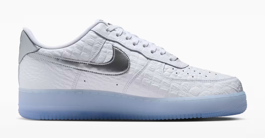 Nike Air Force 1 Low 07 White Blue Tint Pure Platinum Chrome Mens Sneakers 3