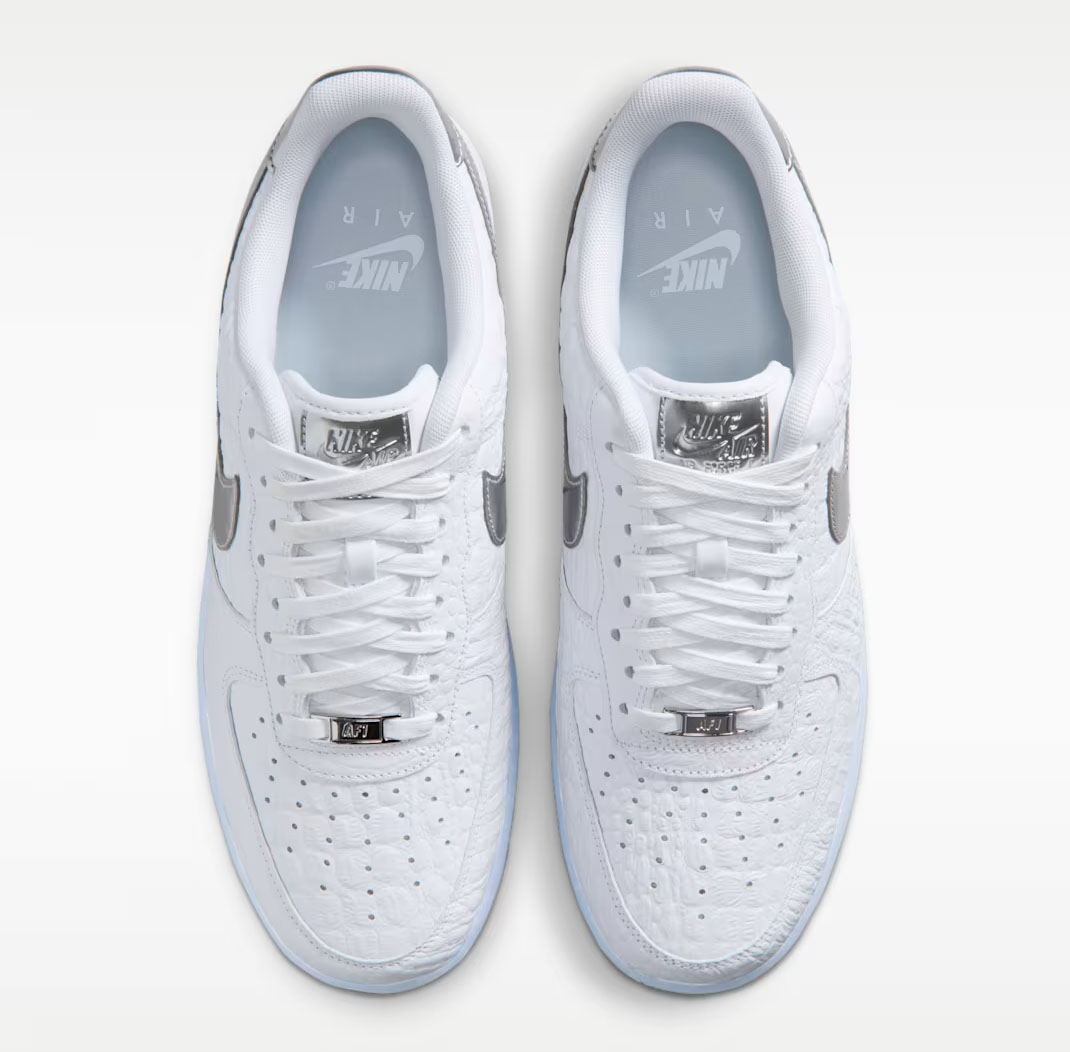 Nike Air Force 1 Low 07 White Blue Tint Pure Platinum Chrome Mens Sneakers 4