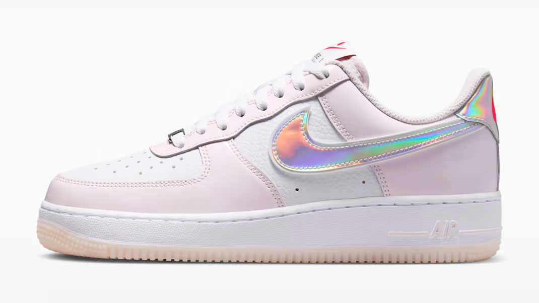 Nike Air Force 1 Low 07 White Pearl Pink Flash Crimson Metallic Silver