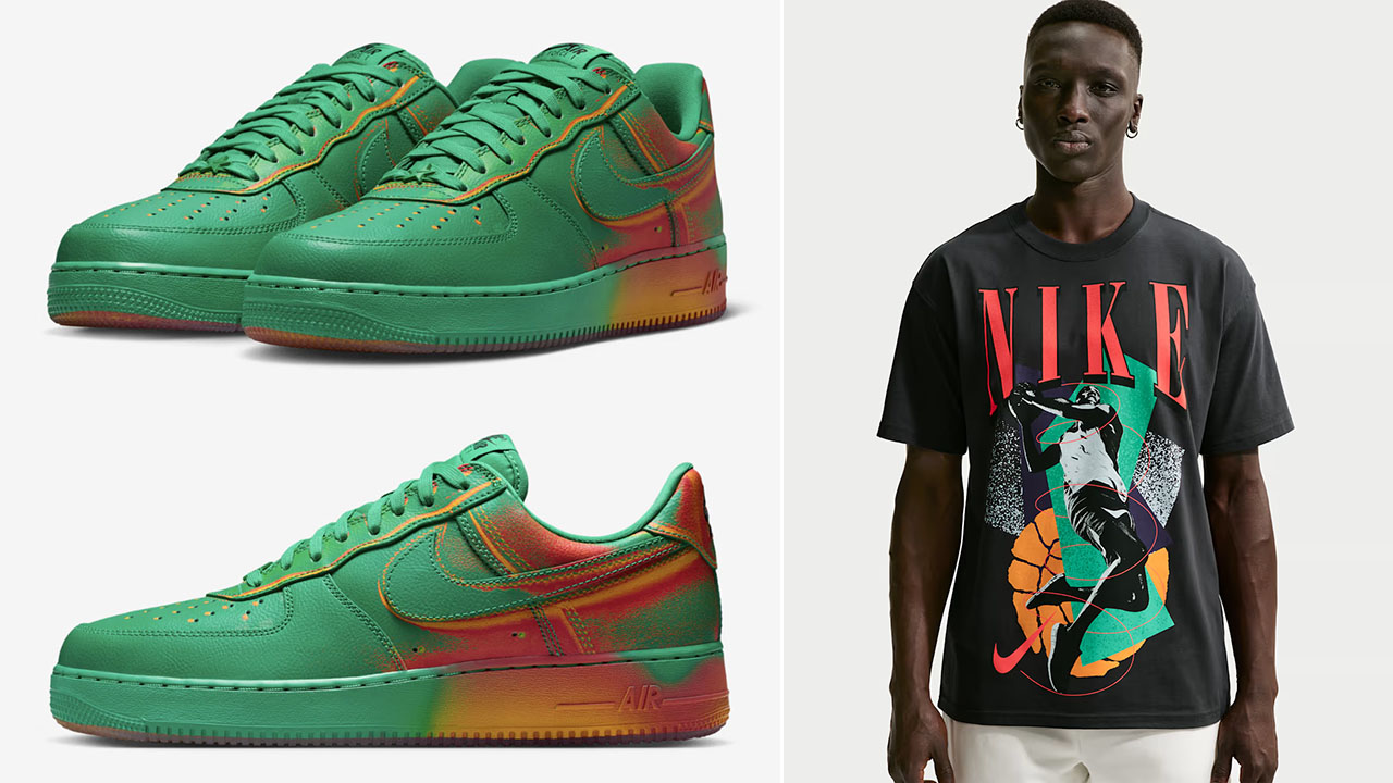 Nike Air Force 1 Low Heat Map Sneakers and T Shirt Outfit