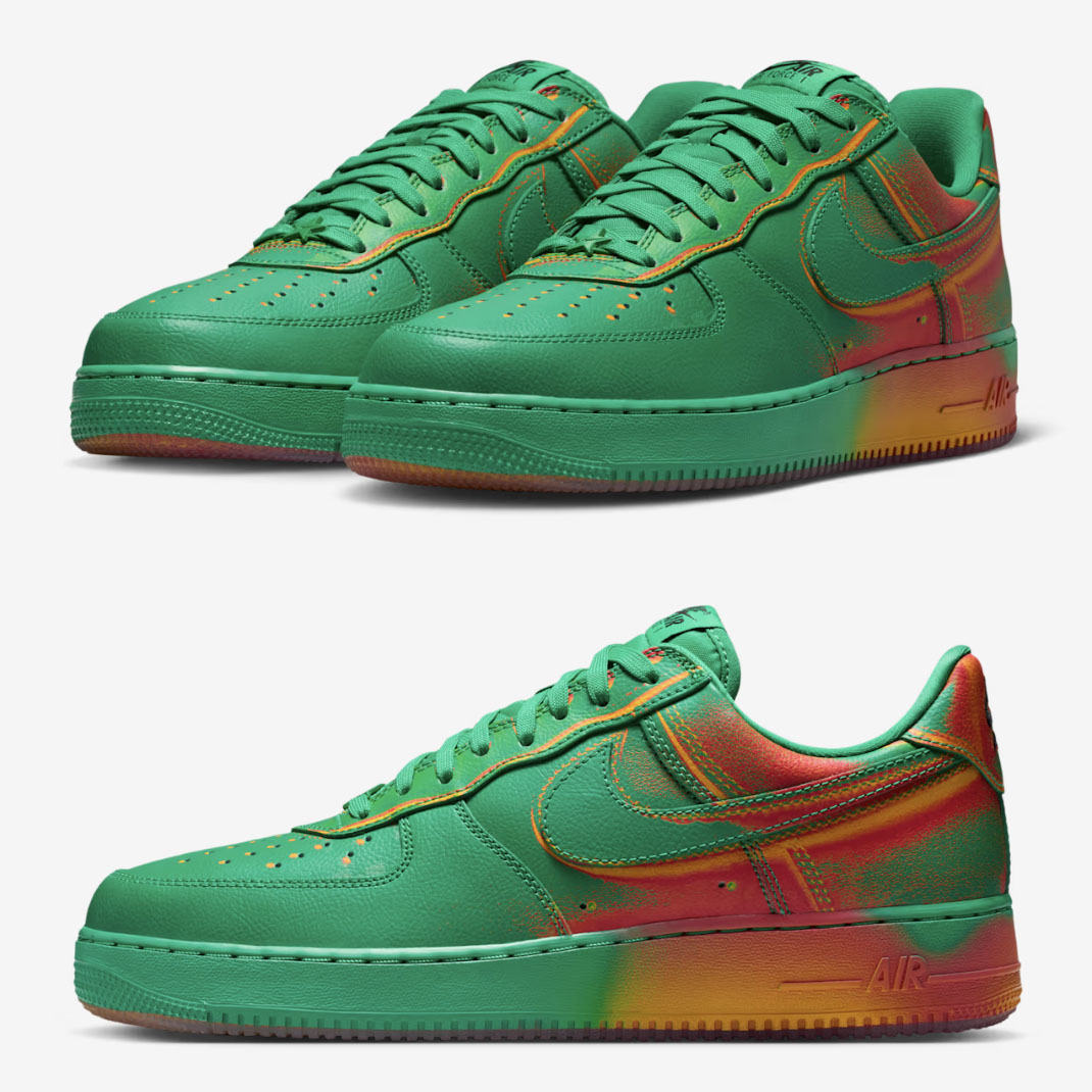 Nike Air Force 1 Low Heat Map Stadium Green Mens Sneakers IB6834-300