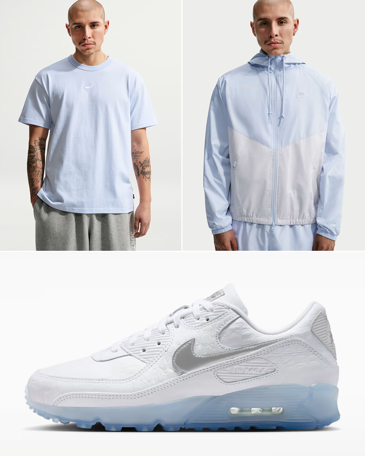 Nike Air Max 90 Terrascape White Blue Tint Chrome Mens Sneakers Outfits Sneakerfits