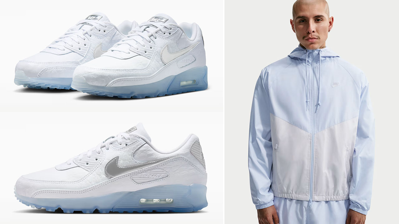 Nike Air Max 90 Terrascape White Blue Tint Chrome Mens Sneakers Outfits