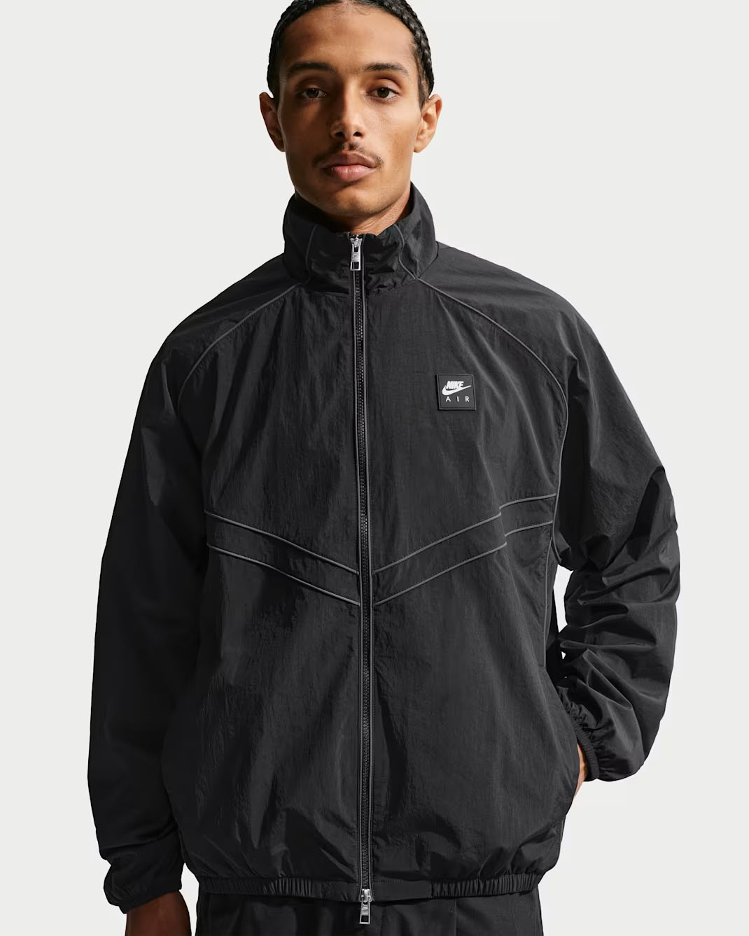 Nike Air Men's Windrunner Track Jacket Black White 1