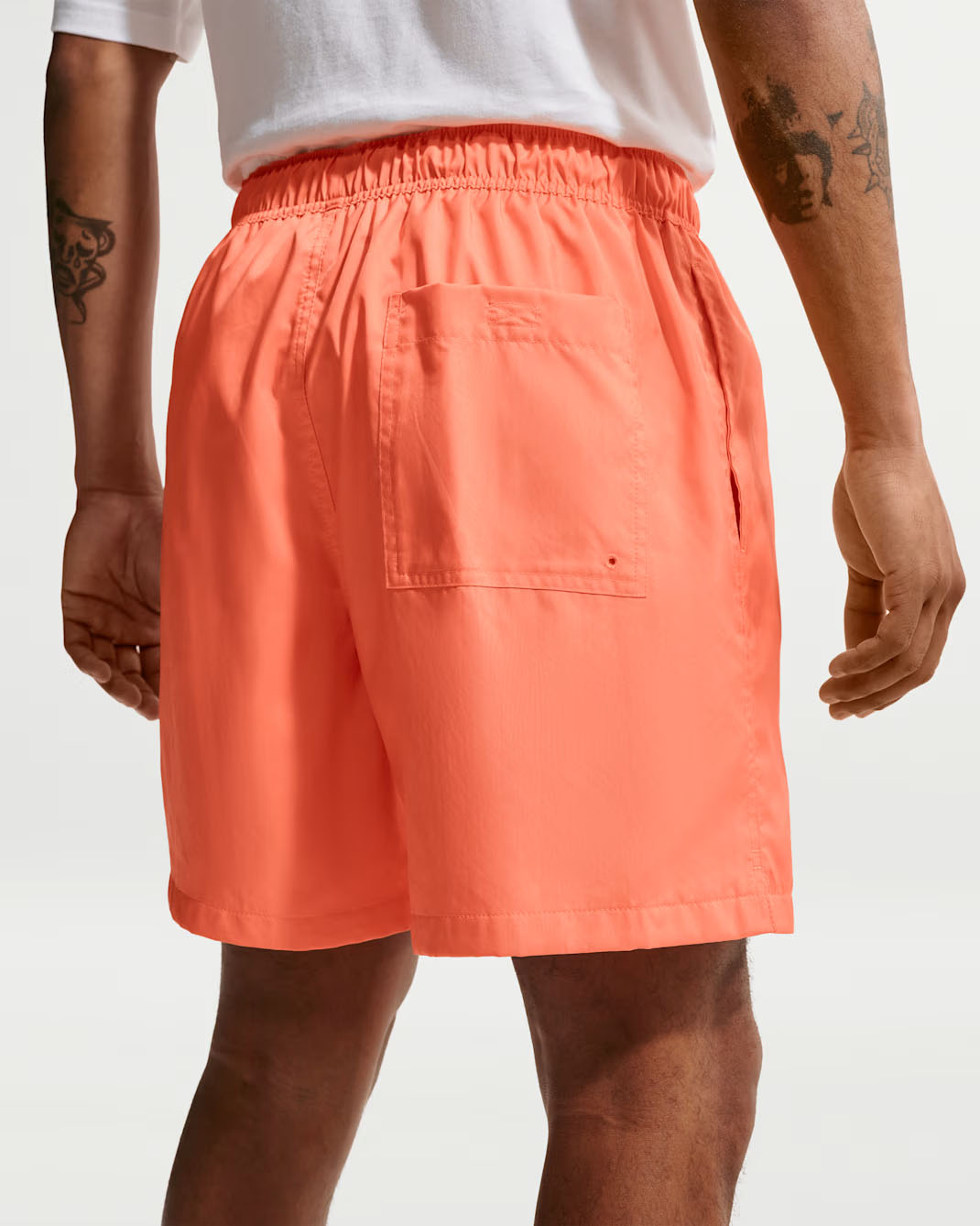 Nike Club Men's Woven Flow Shorts Orange Frost White 2