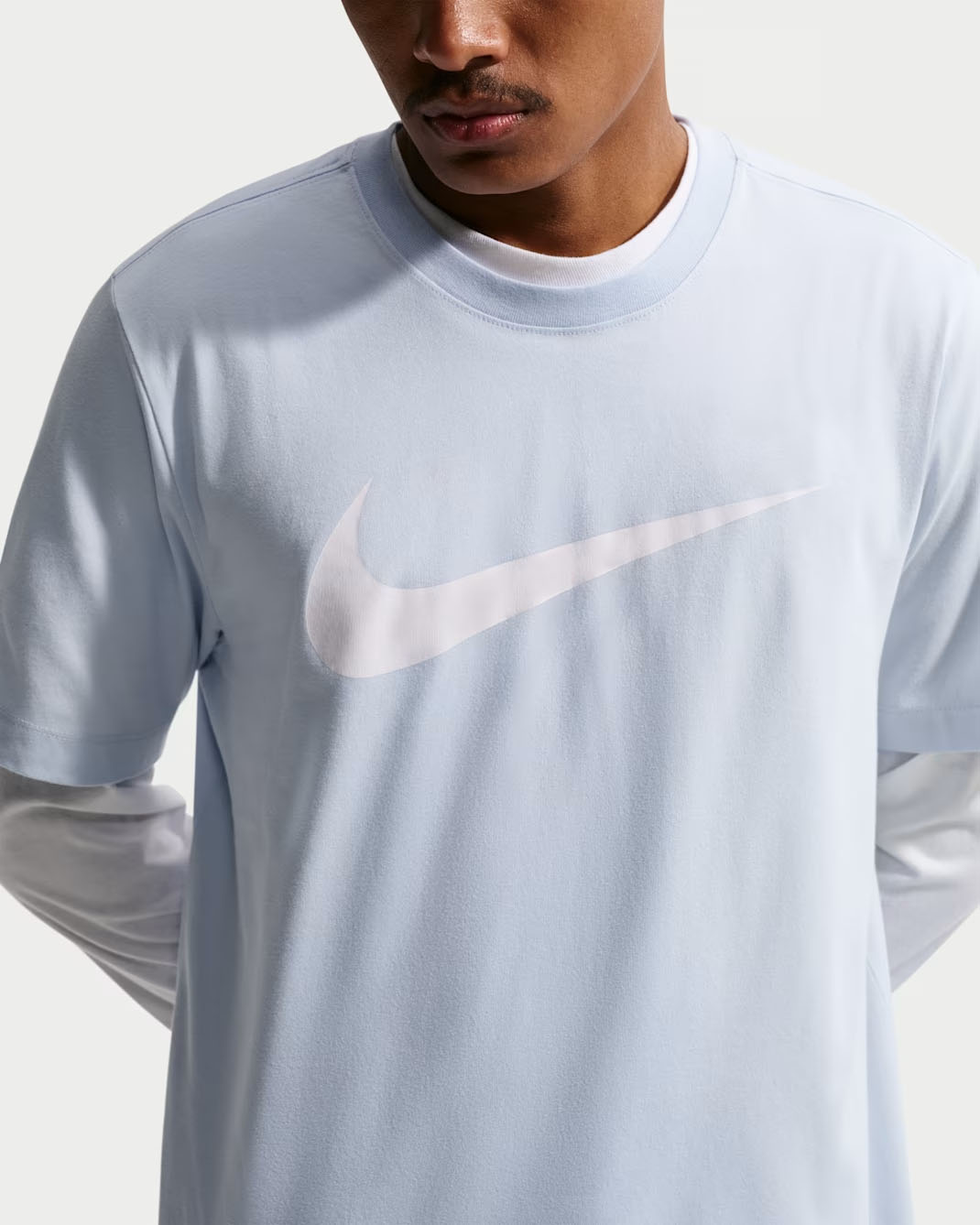 Nike Sportswear Swoosh Men's T-Shirt Hydrogen Blue White