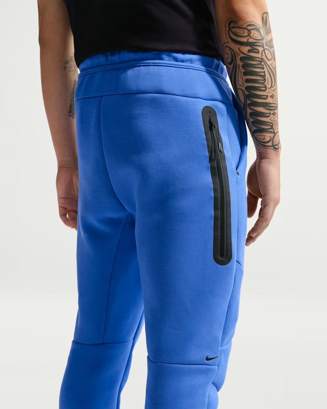 Nike Tech Men's Fleece Joggers Pants Blue Crystal Black 2
