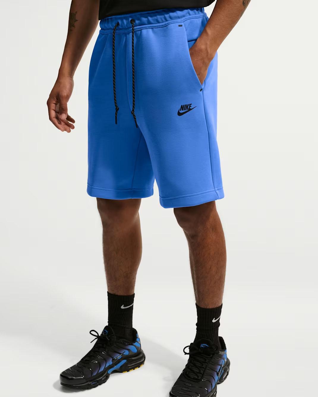 Nike Tech Men's Fleece Shorts Blue Crystal Black 1