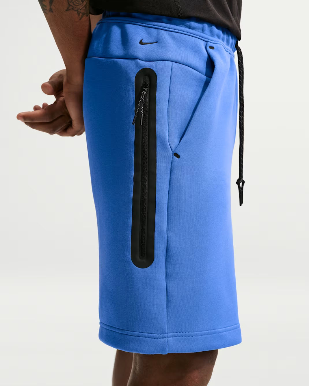 Nike Tech Men's Fleece Shorts Blue Crystal Black 2