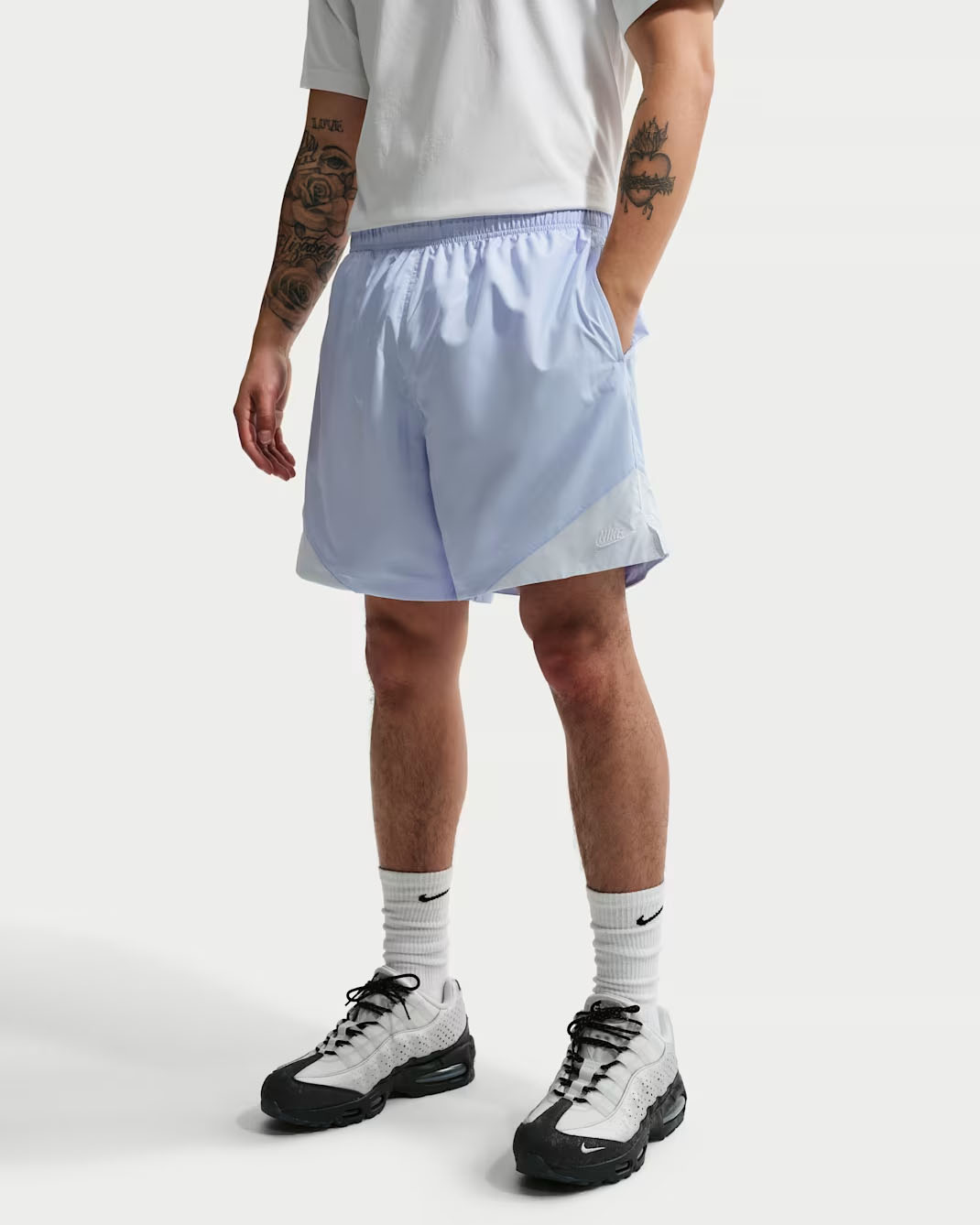Nike Windrunner Men's Lightweight Woven Shorts Hydrogen Blue White