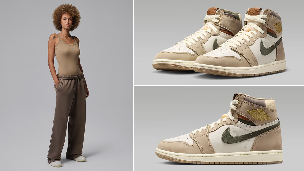 Air Jordan 1 High OG Shop Jacket Workwear x Jordan Brooklyn Essentials Women’s Tank Bodysuit to Match Sneakers