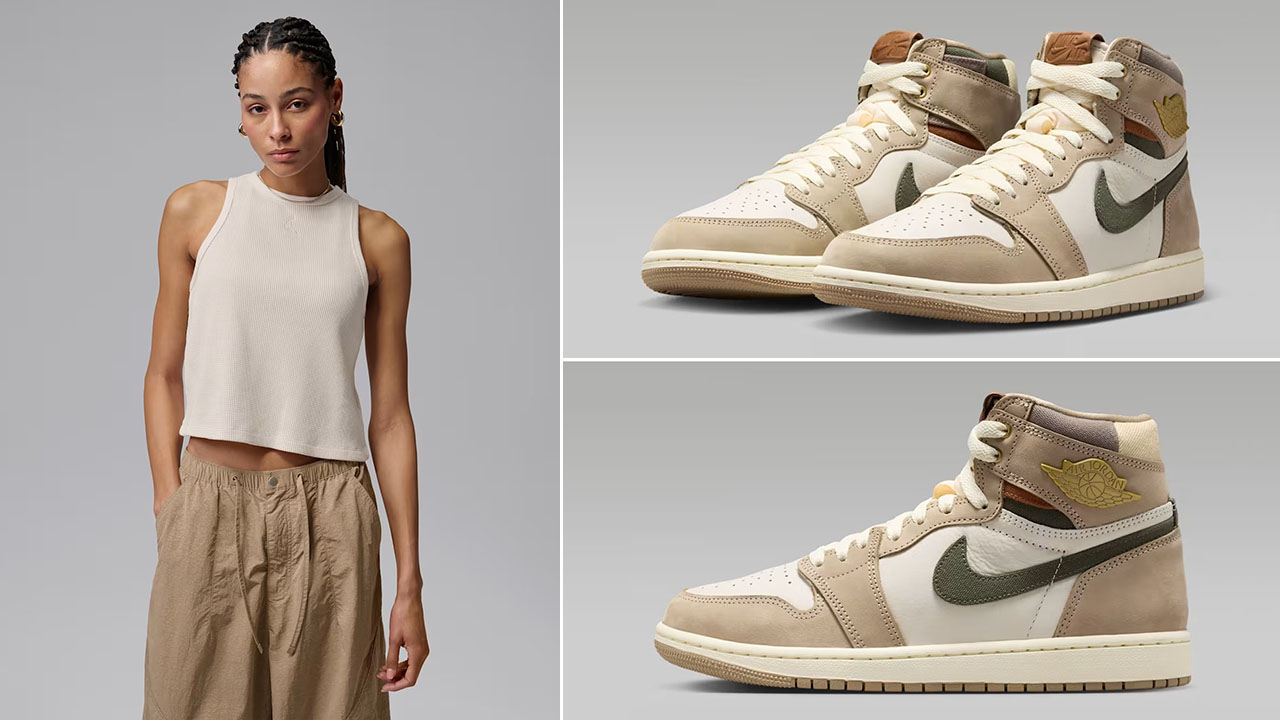 Air Jordan 1 High OG Shop Jacket Workwear x Jordan Flight Women’s Waffle Tank to Match Sneakers