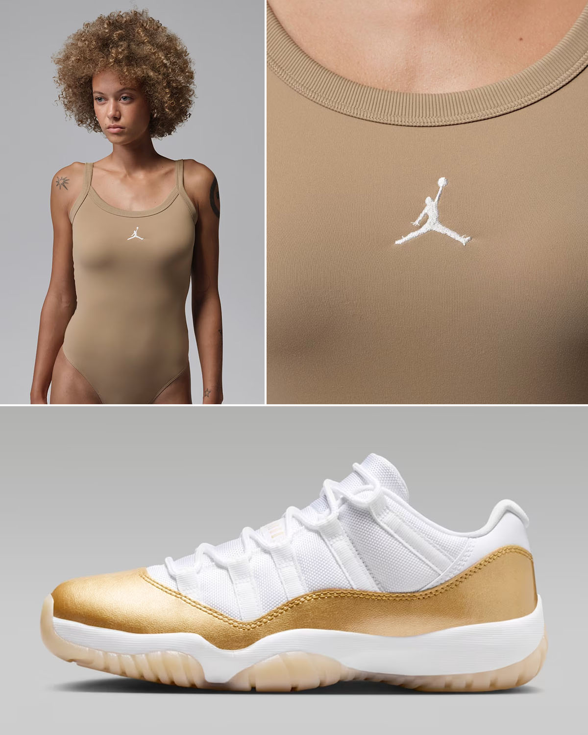 Air Jordan 11 Low Mothers Day x Jordan Brooklyn Essentials Women's Tank Bodysuit to Match Sneakers