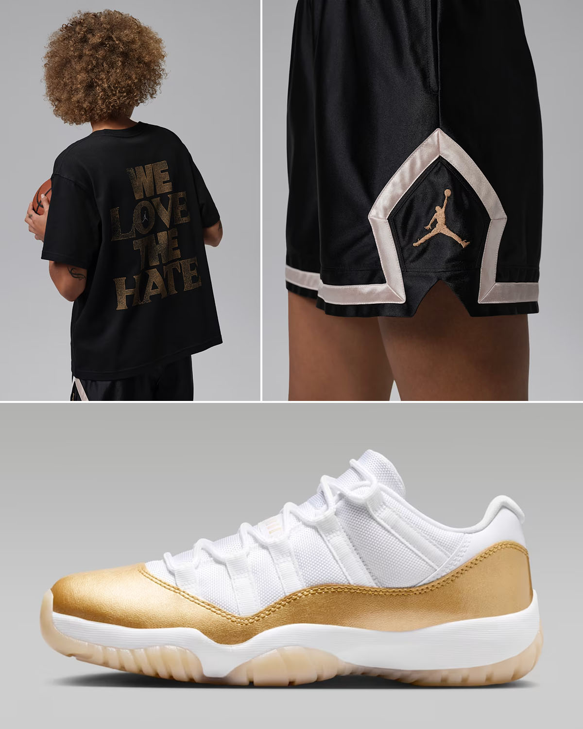 Air Jordan 11 Low Mothers Day x Jordan Womens T Shirt and Shorts Outfit to Match Sneakers