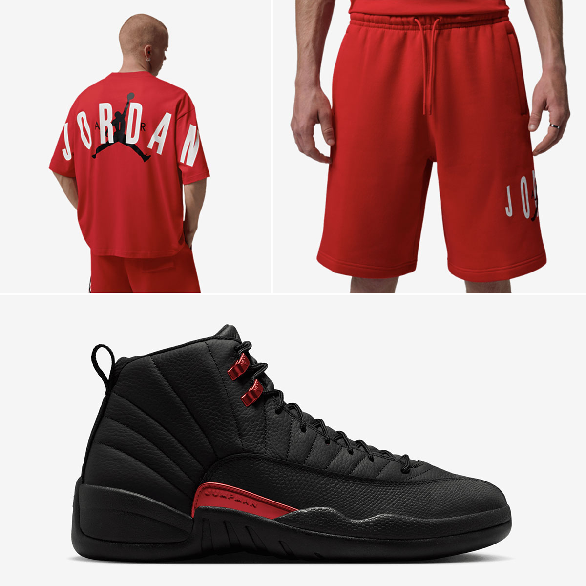 Air Jordan 12 Bloodline Shirt and Shorts Outfit