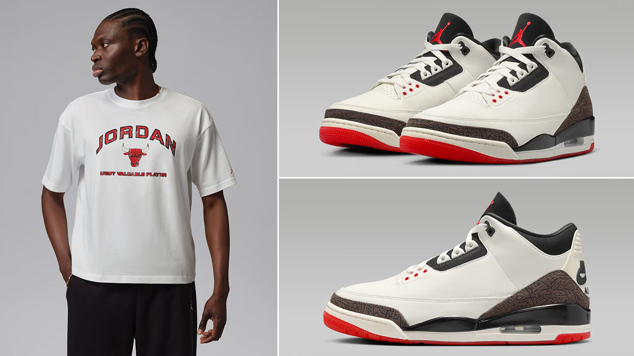 Air Jordan 3 Worlds Best Dad x Jordan Flight Essentials Men's Boxy Graphic T-Shirt to Match Sneakers