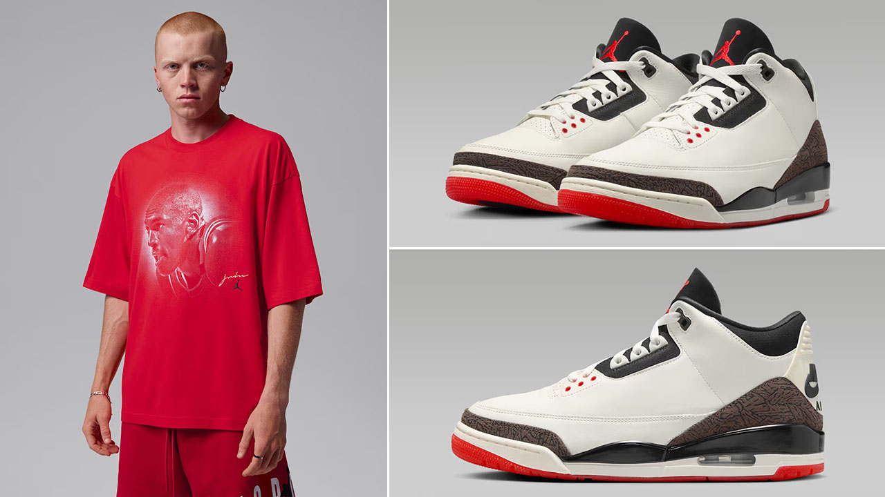 Air Jordan 3 Worlds Best Dad x Jordan Flight Essentials Men's Oversized Graphic T-Shirt to Match Sneakers