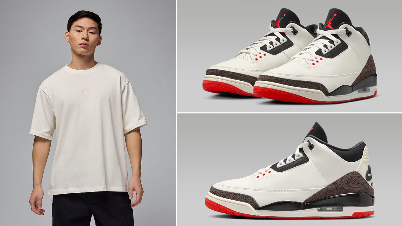 Air Jordan 3 Worlds Best Dad x Jordan Flight Essentials Men's Oversized T-Shirt to Match Sneakers