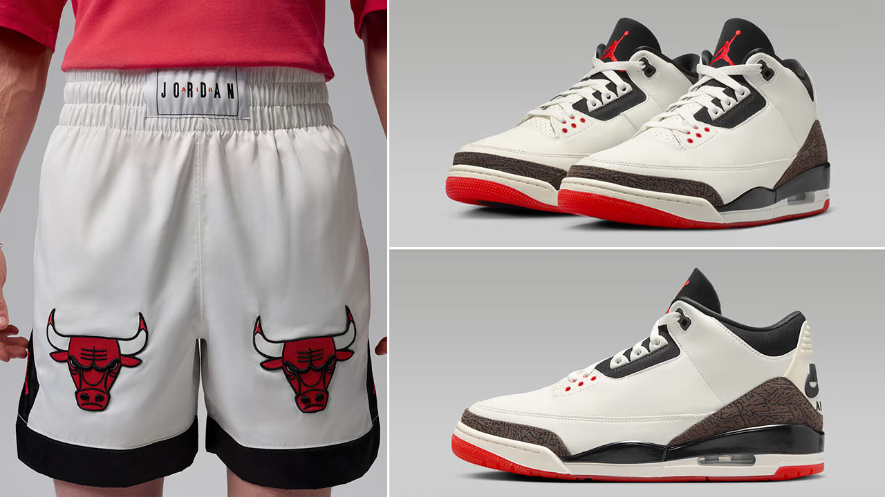 Air Jordan 3 Worlds Best Dad x Jordan Flight Men's Muay Thai Shorts to Match Sneakers