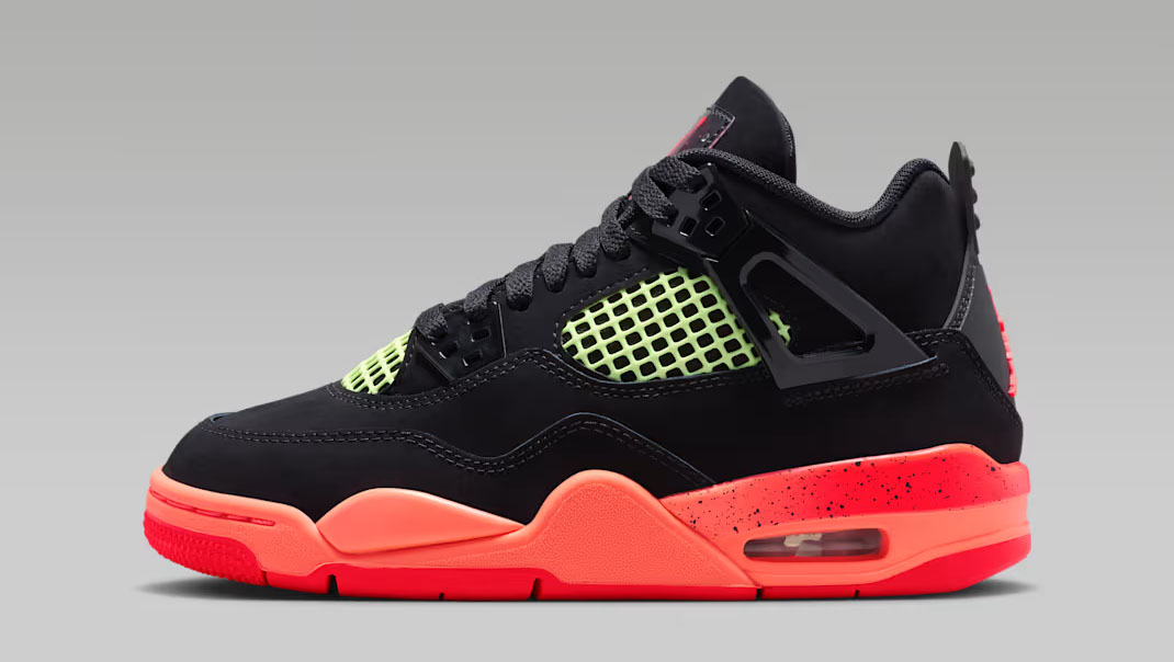 Air Jordan 4 GS Black Infrared Big Kids Shoes 2