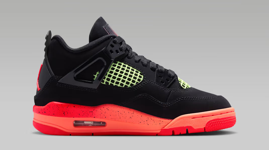 Air Jordan 4 GS Black Infrared Big Kids Shoes 3