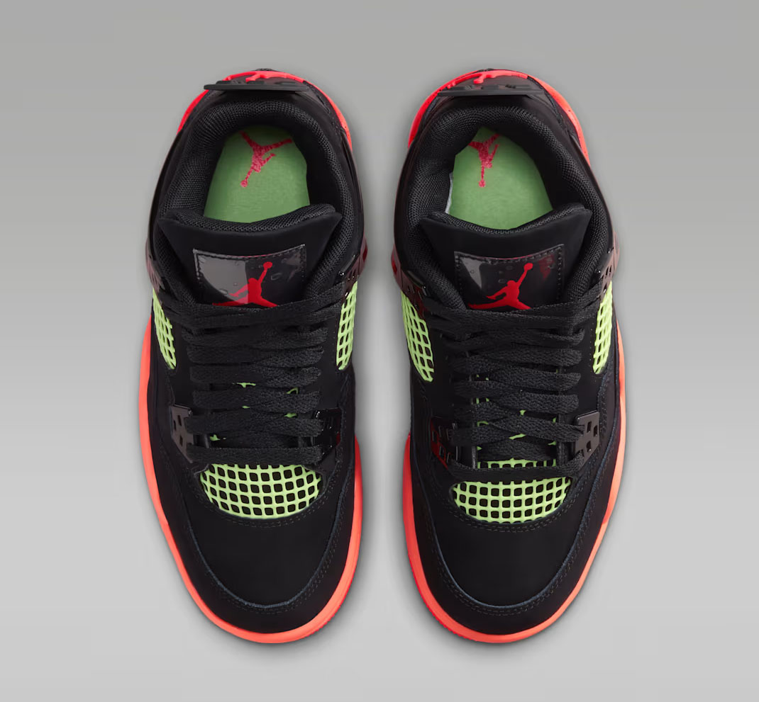 Air Jordan 4 GS Black Infrared Big Kids Shoes 4