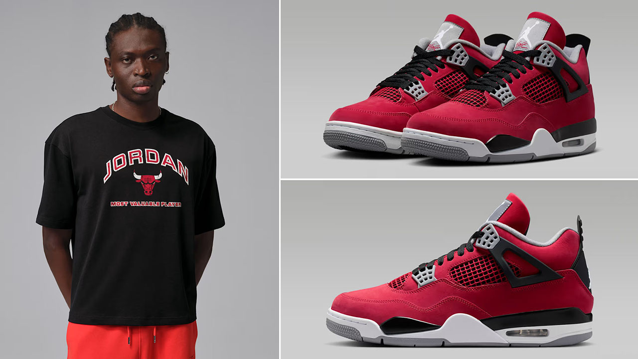 Air Jordan 4 Toro Bravo 2026 x Jordan Flight Essentials Men’s Boxy Graphic Black T-Shirt to Match Sneakers
