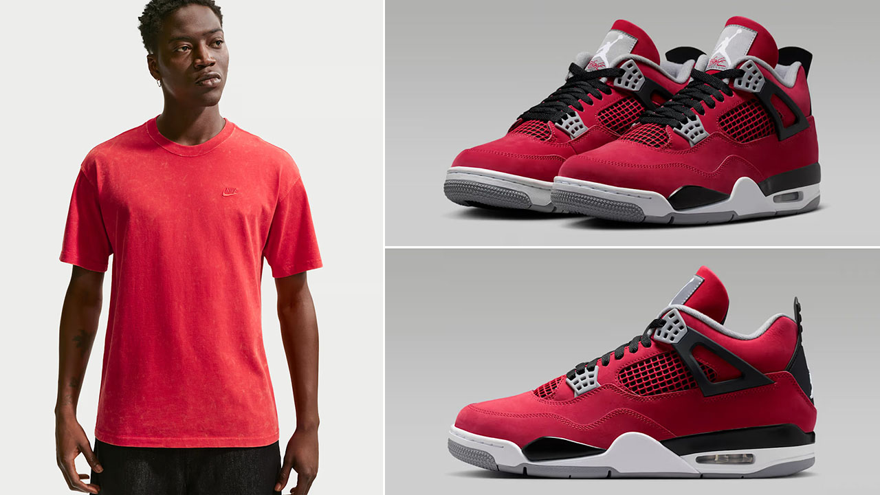 Air Jordan 4 Toro Bravo 2026 x Nike Club Vintage Wash T-Shirt to Match